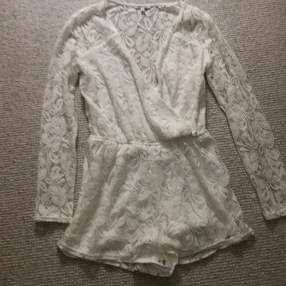 White Lace Romper